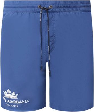 Dolce & Gabbana Zwemshort - Heren - Strandmode - Blauw - M - Polyester - Badmode
