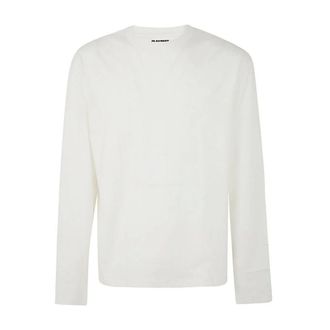 Jil Sander Long Sleeve Tops, male, White, Size: XL 3-Pack Long Sleeve T-Shirt