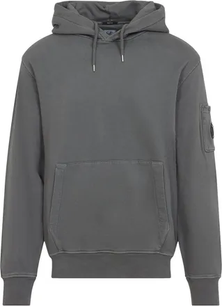 C.P. Company Grey Cotton Hoodie-Uomo