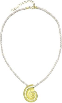 Adornia Shell Pendant Cord Necklace in Gold at Nordstrom Rack