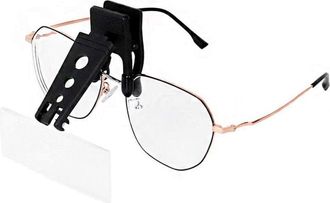 OEM Lupa Con Clip Para Gafas Con 3 Lentes Intercambiables, Con Clip Y Abatible, Manos Libres, 1,5 X 2,5 X 3,5 X, Para Lectura, Costura, Pasatiempos, Mapas