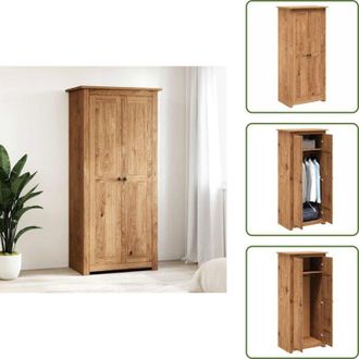 vidaXL The Living Store Armadio 80x50x171,5 cm in Legno Massello Pino Panama Range - Armadio per camere da letto