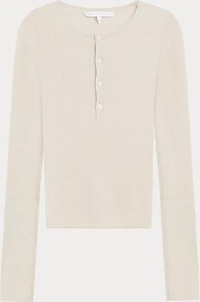 Naked Cashmere Marlowe Cashmere Henley in Ecru at Nordstrom, Size X-Small