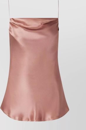 Balmain sleeves satin smooth cowl hem