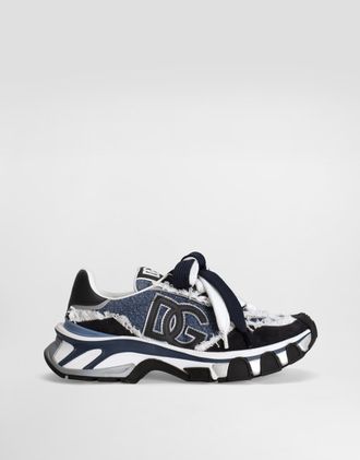 Dolce & Gabbana Dg Country Road Denim Sneakers - Woman Sneakers Blue 36.5