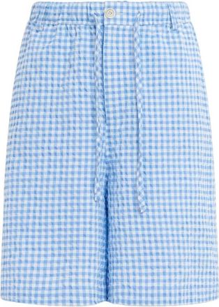 Marni Check Print Straight-Leg Shorts, Brand Size 48 (Waist Size 32)