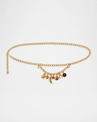 Veronica Beard Western Chain Belt with Removable Charm Bracelet