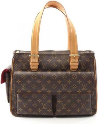 Louis Vuitton Pre-owned Tote Bags, female, Brown, Size: ONE SIZE Pre-owned Canvas shoulder-bags