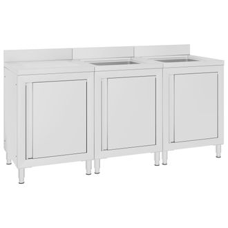 vidaXL Vidaxl - Fregadero De Cocina Profesional Acero Inoxidable 180x60x96 Cm