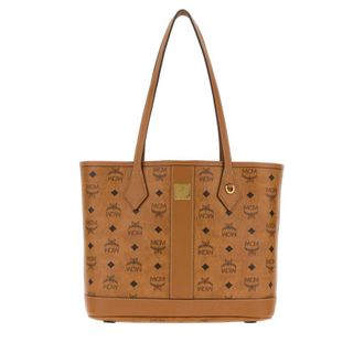 MCM Printed Canvas Liz Vi Shopping Bag Cognac Borse A Mano