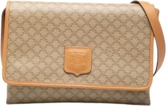 Celine Pre-owned Cross Body Bags, female, Beige, Size: ONE SIZE Pre-owned Fabric Crossbody Bag