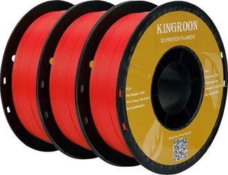 OEM Filamento Para Impresi&oacute;n 3d, Pla Ecol&oacute;gico, 1,75 Mm De Di&aacute;metro, 3 Rollos, Rojo