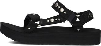 Teva Schoenen, Dames, Zwart, 39 EU, Leer, Zwarte Sandalen met Studs voor Dames