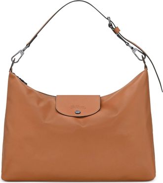 Longchamp Rectangular Brown Shoulder Bag With Adjustable Strap