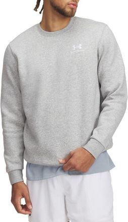 Under Armour UA Icon Fleece Crewneck T-Shirt in Mod Gray Light Heather at Nordstrom, Size Xx-Large