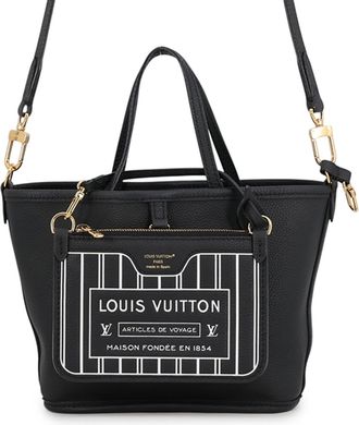 Louis Vuitton Monogram Black Noir Monogram Leather Handbag Tote Bag (Pre-Owned)