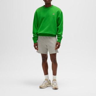 New Balance Mens Made in USA Core Crewneck Sweatshirt in Green/Grey Cotton Fleece, size Medium