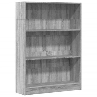 vidaXL Estanter&iacute;a De Madera De Ingenier&iacute;a Gris Sonoma 80x24x109 Cm Vidaxl