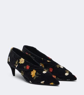 Khaite Salones Miriam de terciopelo bordados