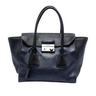 Prada Pre-owned Handbags, female, Blue, Size: ONE SIZE Pre-owned Vintage Satchel
