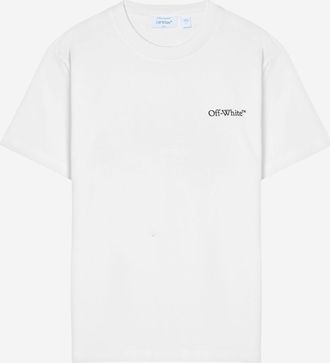Off-white T-Shirt aus cremefarbener Baumwolle mit Logo