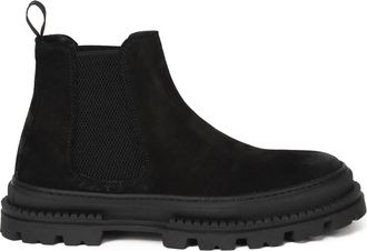 Giuliano Galiano Zwarte Su&egrave;de Platte Schoenen Elastische Sluiting - Heren - Chelseaboots - Zwart - 41 EU - Su&egrave;de - Schoenen