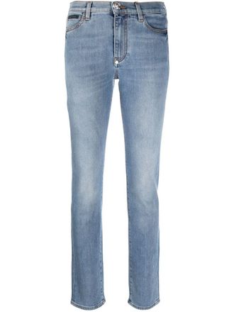 Philipp Plein Jeans slim a vita media - Blu