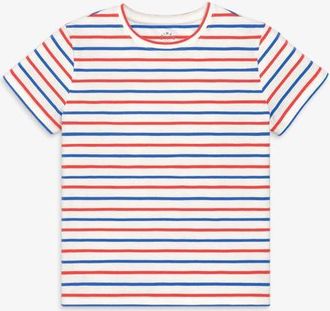 primary Womens Fit Stripe Easy Tee In Blueberry in Blueberry Strawberry Stripe at Nordstrom, Size Xx-Large