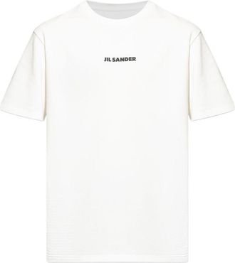 Jil Sander White Cotton Logo T-Shirt