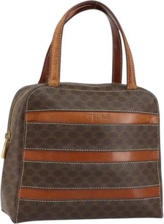 Celine Pre-owned Handbags, female, Brown, Size: ONE SIZE Pre-owned Vintage Canvas Handbag