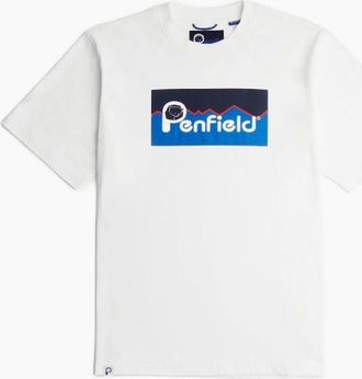 Penfield Mens Penfield Bright White Original Large Logo S/S T-Shirt - Size: 40