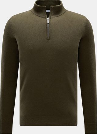 Braun Hamburg Men - Cashmere half-zip jumper olive