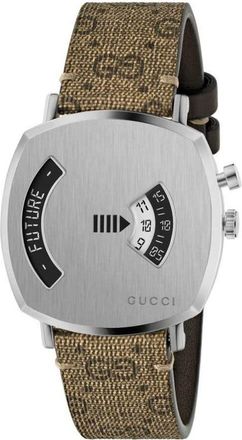 Gucci Grip Quartz Silver Dial Unisex Watch YA157415
