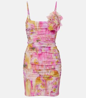 Blumarine Abito corto in jersey con stampa