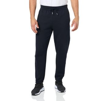 A|X Armani Exchange Mens Navy Pull Up Logo Tape Fleece Jogger Pant, Size X-Large