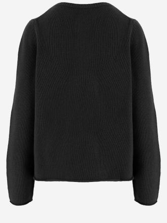 Allude Womens Cashmere Sweater Black