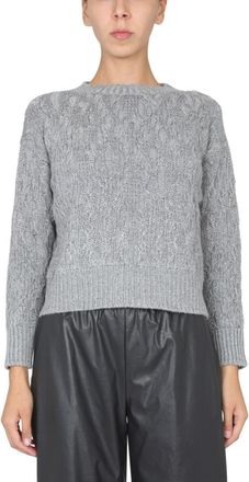 Fabiana Filippi Womens Virgin Wool Sweater - Grey - Size EU 44 (Womens)