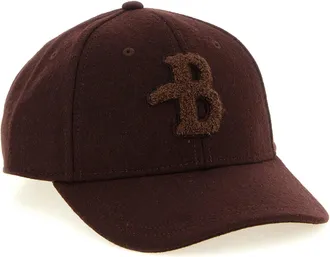 Ballantyne Monogram Boucl&eacute; Patch Baseball Cap - Burgundy