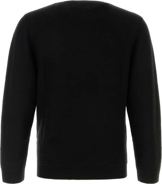 Le Kasha Mens Crew Neck Sweater Black Organic Cotton