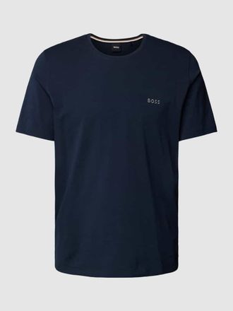 HUGO BOSS T-Shirt mit Label-Stitching in Dunkelblau, Größe XXL