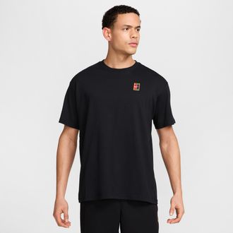 Nike Mens Court Max90 Tennis T-Shirt in Black | HJ3362-010