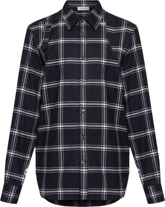 Alexander McQueen Plaid Harness Shirt - Black
