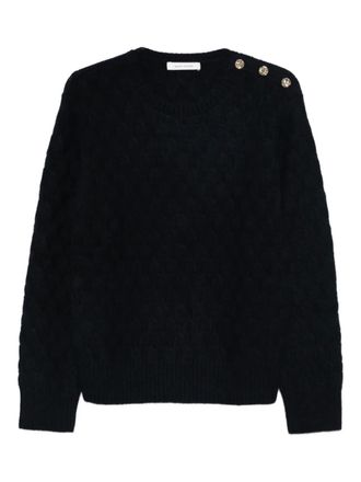 Wales Bonner button textured sweater - Blue