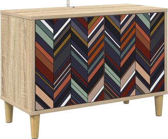vidaXL Mueble De Tv Ommen 69 X 33 X 50 Cm Sonoma Madera De Ingenier&iacute;a Vidaxl