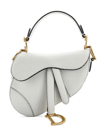 Dior Saddle Handbag Leather Mini shoulder bag - Bianco