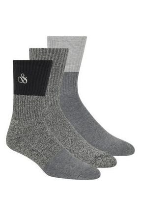 Scotch & Soda 3-Pack Quarter Length Socks in Black/White Multi at Nordstrom Rack