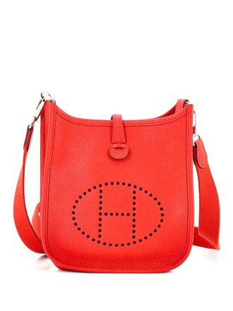 Herm&egrave;s Evelyne Bag Gen III Clemence TPM crossbody bag - Rosso