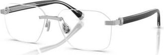 Brunello Cucinelli 57mm Rectangle optical glasses in Transparent at Nordstrom