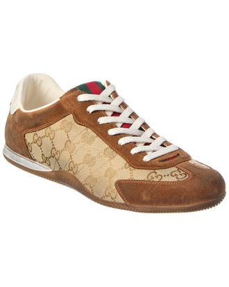 Gucci Gg Canvas & Suede Sneaker