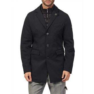 Yes-Zee Zwarte Synthetische Jas voor Heren - Heren - Mantel - Zwart - M - Polyester - Jassen